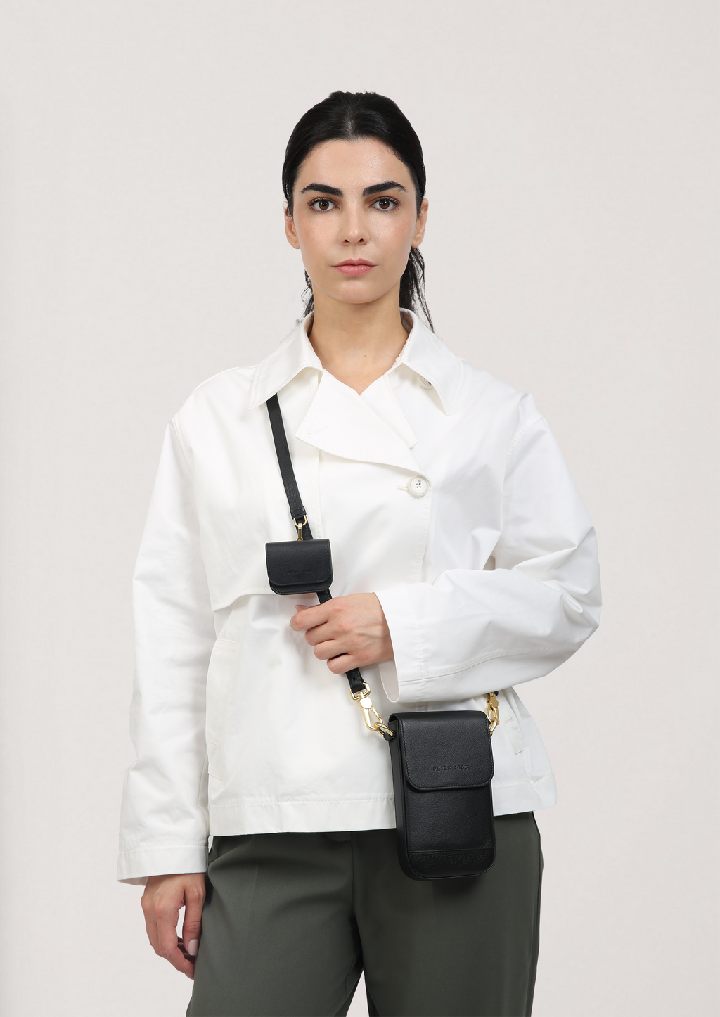 NORD PHONE BAG IN SOFT GRAINED LEATHER