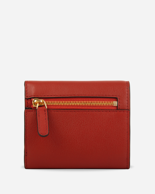 COMPACT WOMAN WALLET IN SUPPLE GOATSKIN