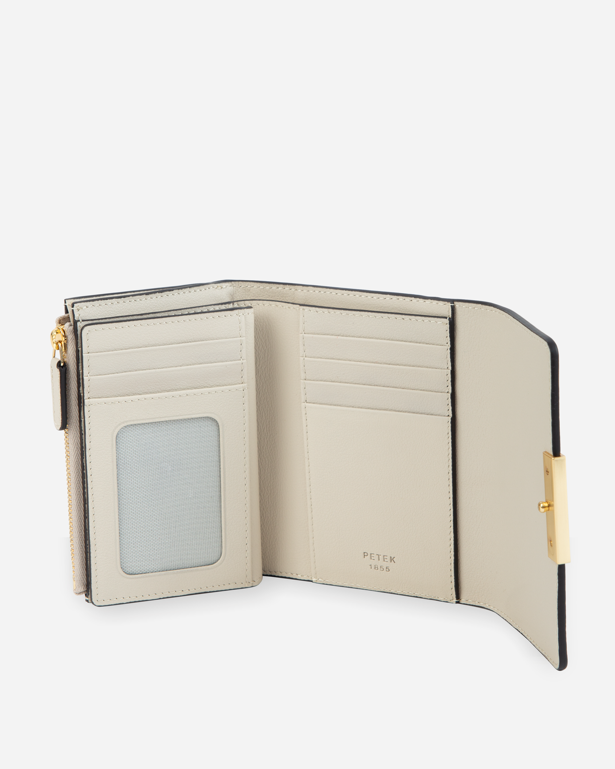 WOMAN LEATHER WALLET WITH METAL CLASP