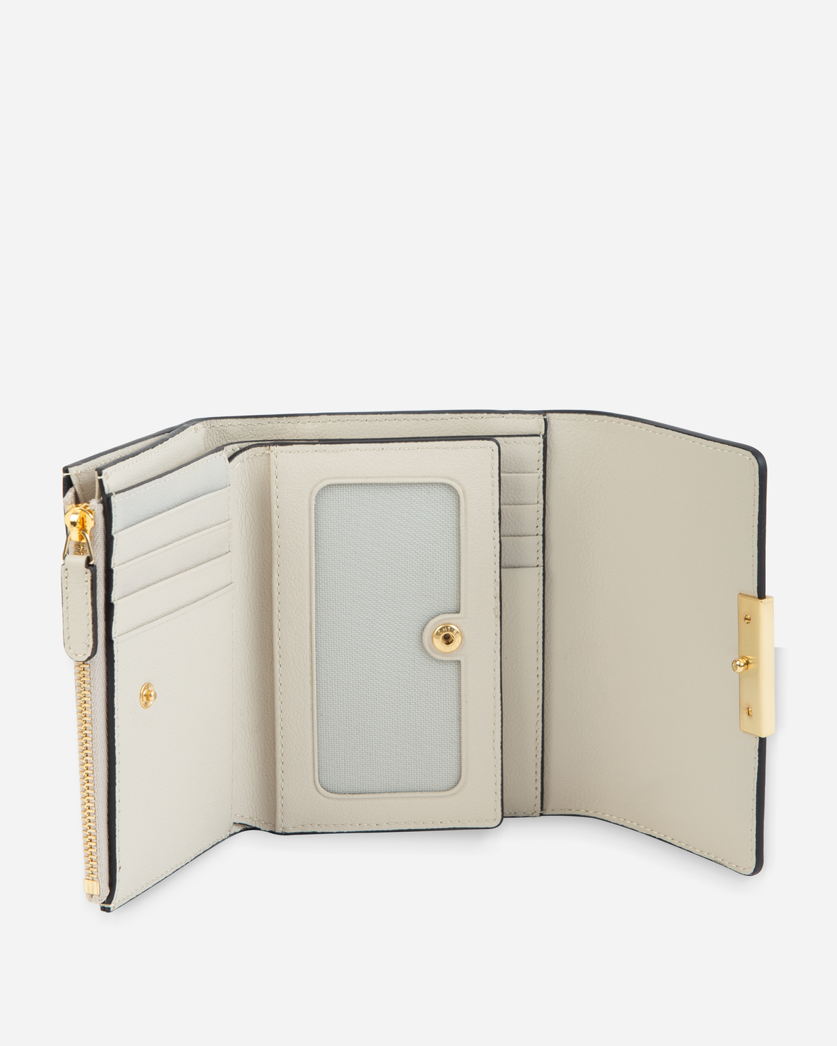 WOMAN LEATHER WALLET WITH METAL CLASP