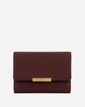 WOMAN LEATHER WALLET WITH METAL CLASP