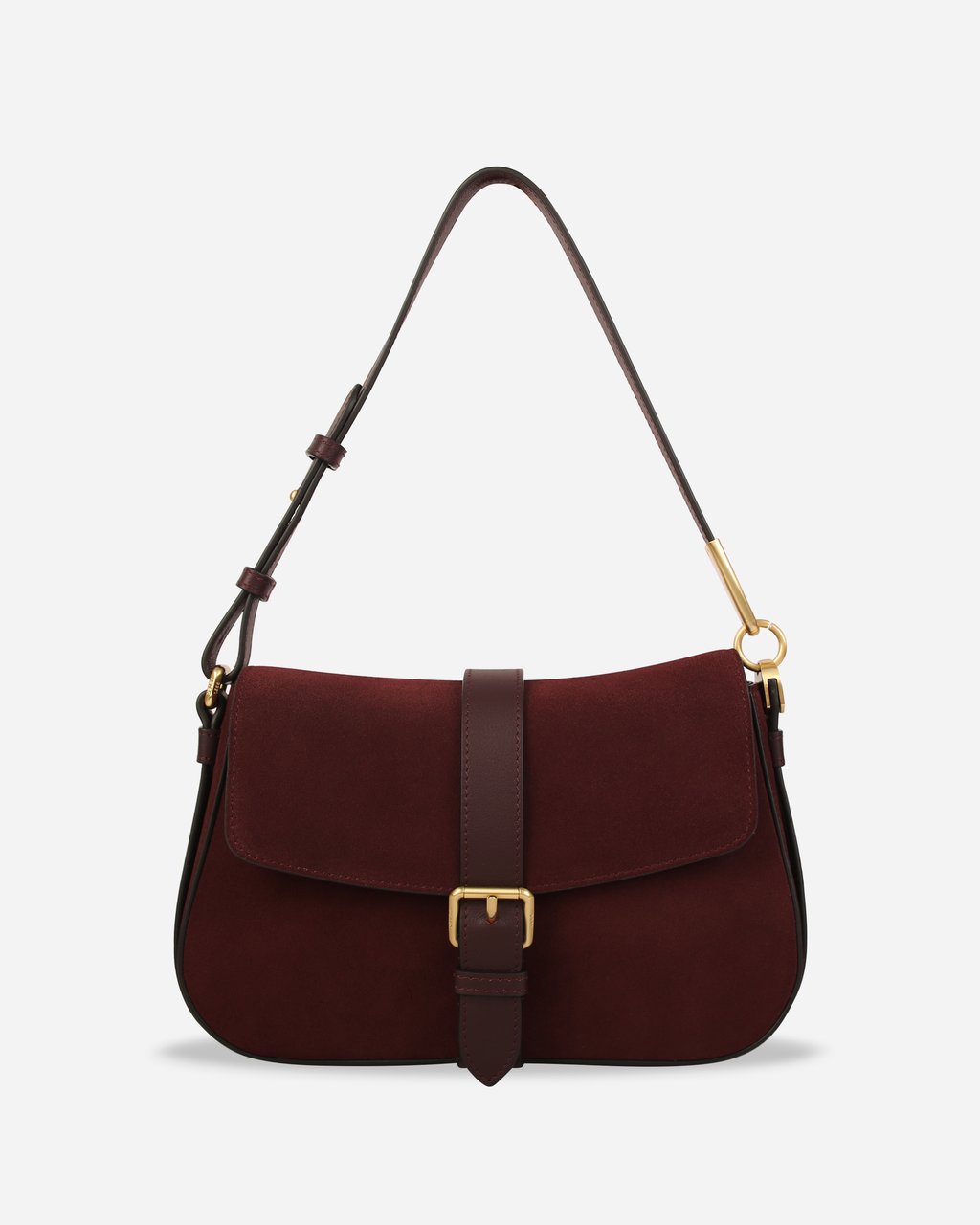 ARIES SHOULDER BAG IN SUEDE CALFSKIN