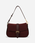 ARIES SHOULDER BAG IN SUEDE CALFSKIN