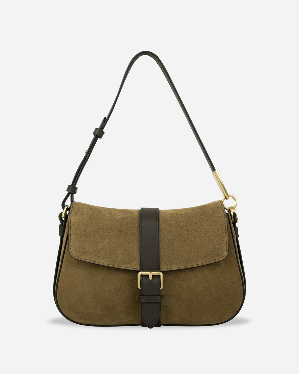 ARIES SHOULDER BAG IN SUEDE CALFSKIN