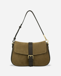 ARIES SHOULDER BAG IN SUEDE CALFSKIN