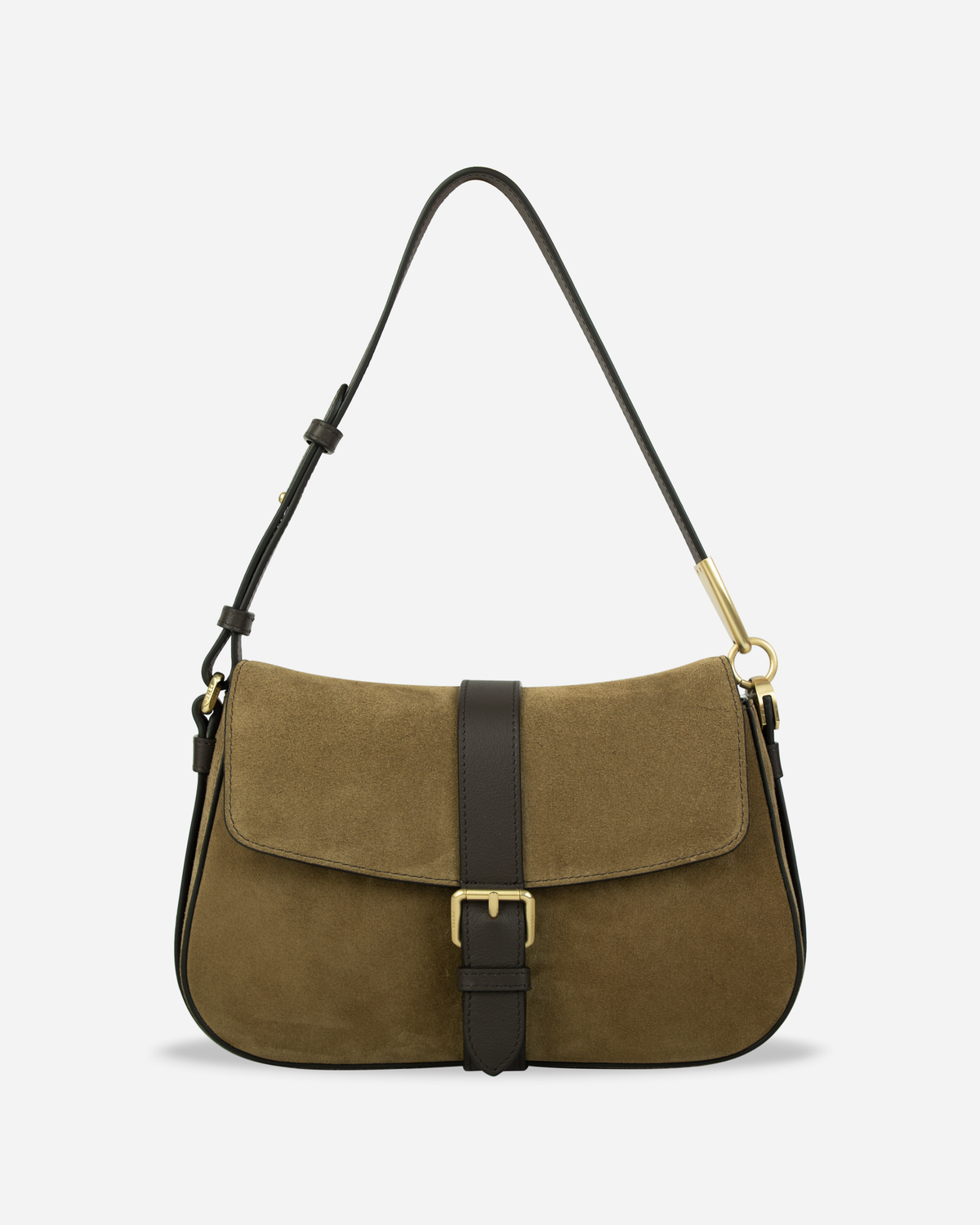 ARIES SHOULDER BAG IN SUEDE CALFSKIN