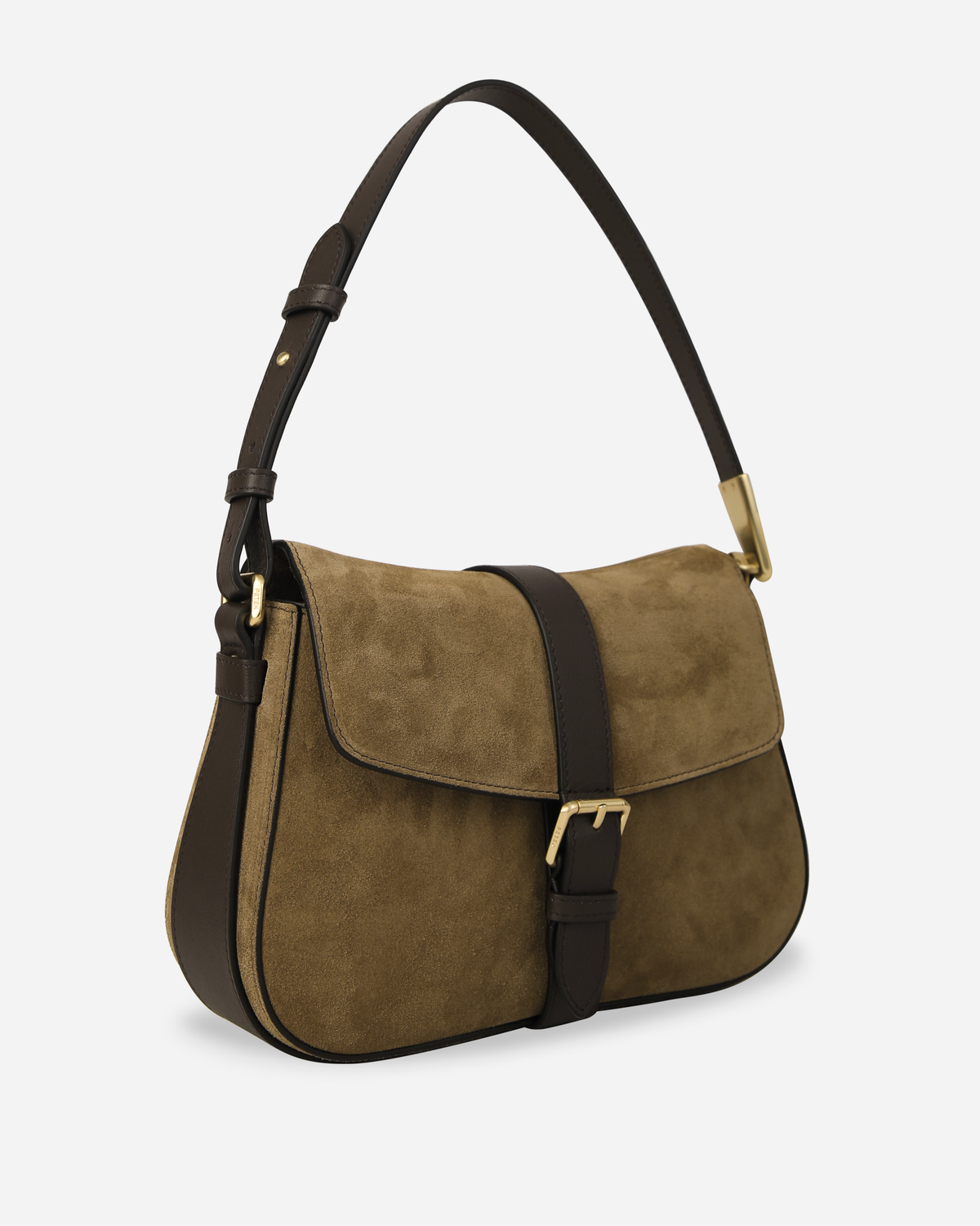 ARIES SHOULDER BAG IN SUEDE CALFSKIN